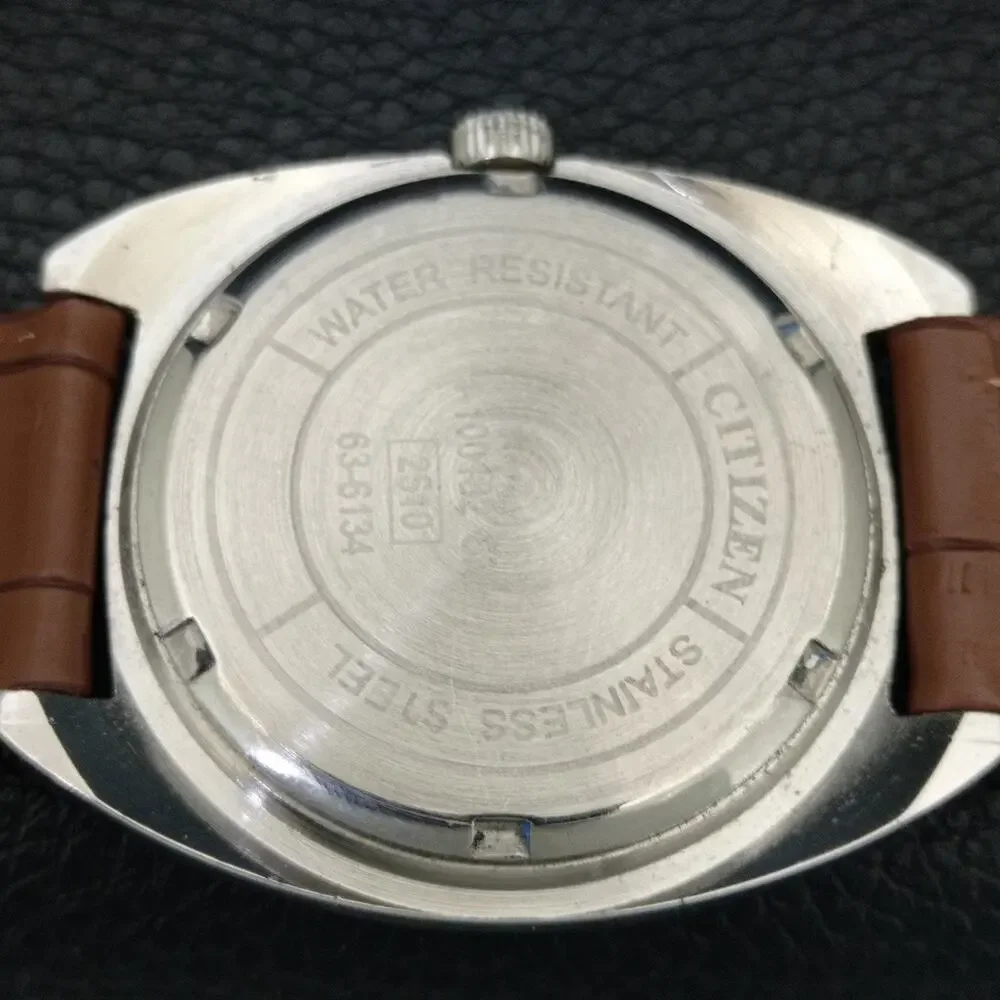 Vintage 1988 Citizen Manual Wound Mens Silver Watch & Silver accents